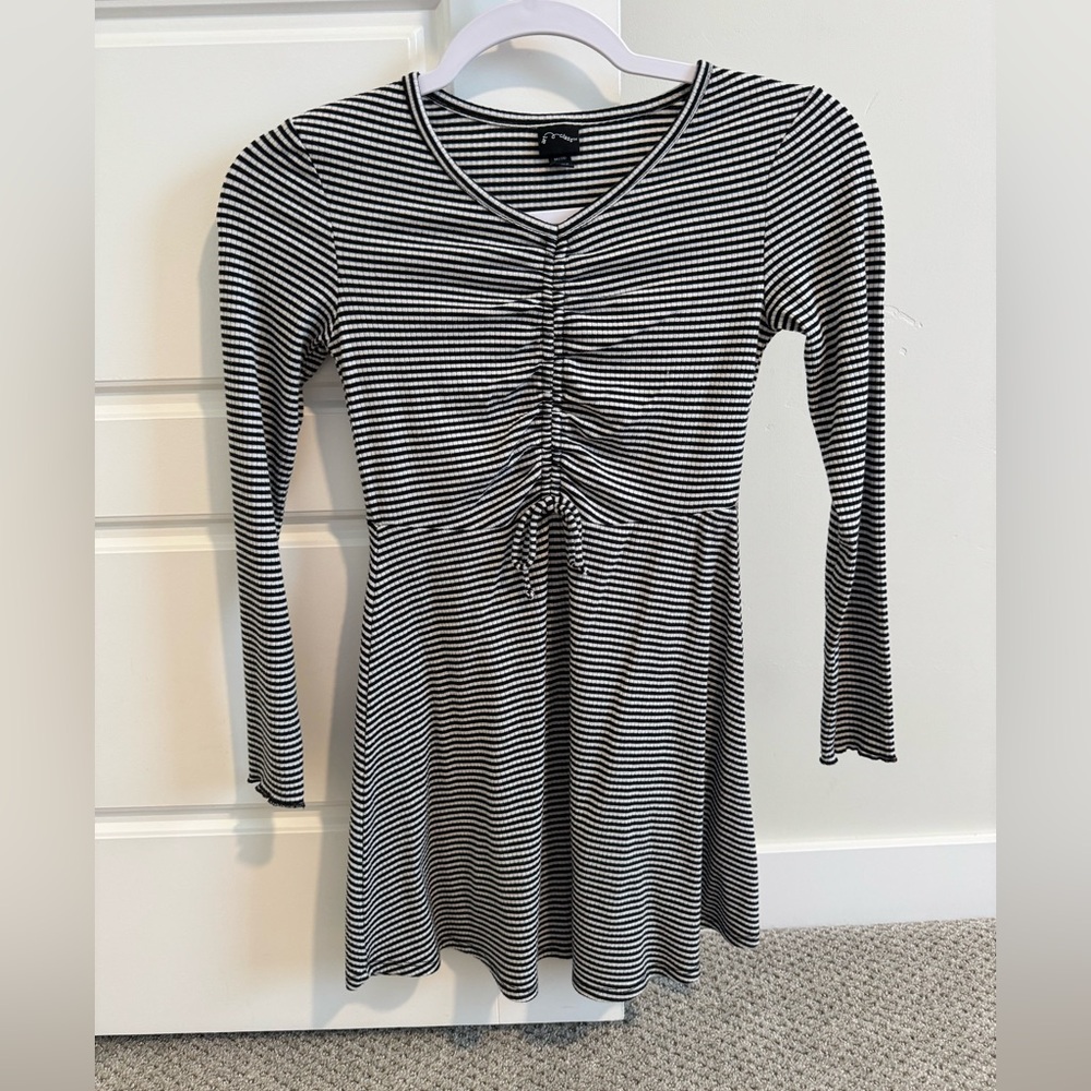 Girls Art Class Stripped Ribbed dress